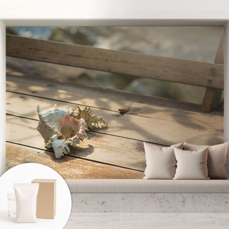Papier peint intissé avec imprimé pour décoration intérieure pour rénovation a motif - Colle incluse gratuite Scène apaisante 208x146 cm (1/5)