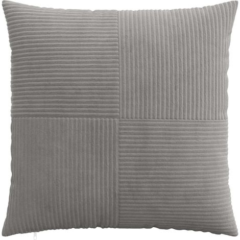 vidaXL Funda de almohada 2 pcs ALMELO Gris Claro 80 x 80 cm pana (1/2)