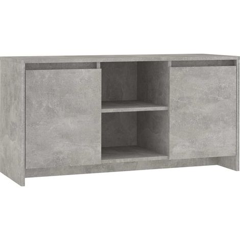 vidaXL Mueble de TV madera contrachapada gris hormigón 102x37,5x52,5cm (1/2)