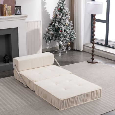 Sofá cama plegable 2 en 1 chenilla 186x93 cm OKMYHOME (1/5)