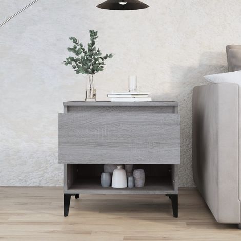 vidaXL Tavolino Grigio Sonoma 50x46x50 cm in Legno Multistrato (1/5)