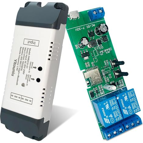 Relais de commutateur intelligent WiFi 2 canaux 85 V-250 V Module interrupteur à impulsion DIY Smart Home Contrôle par application (1/5)