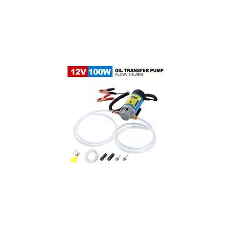 RHG 12V 100W Pompe à Huile Diesel Pompe Electrique Vidange Huile Moteur, Pompe de Transfert Pompe extracteur de vidange d'huile- Faible Bruit équipée de 3 Tuyaux (1/5)