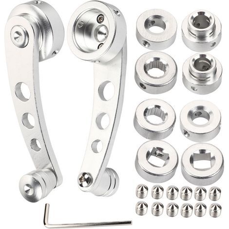 JSSEVN - Alloy window crank for classic style - Silver (2 pieces) (1/5)
