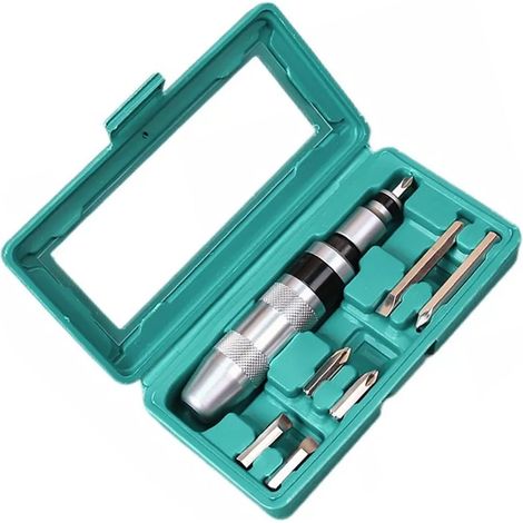 Tournevis à choc 8 pièces en coffret plastique neutre, dévisseur polyvalent pour vis tenaces, outil multifonction manuel, édition exclusive Mexique (1/5)