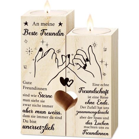 Kerzenständer Personalisierte Geschenke Beste Freundin Geschenke 1 (1/5)