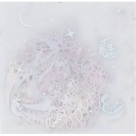 Funda transparente de PVC para cuaderno con diseño de fases lunares y un diseño troquelado, ideal para diarios, álbumes de recortes, pegatinas y álbumes de fotos, inspirada en el cielo estrellado.