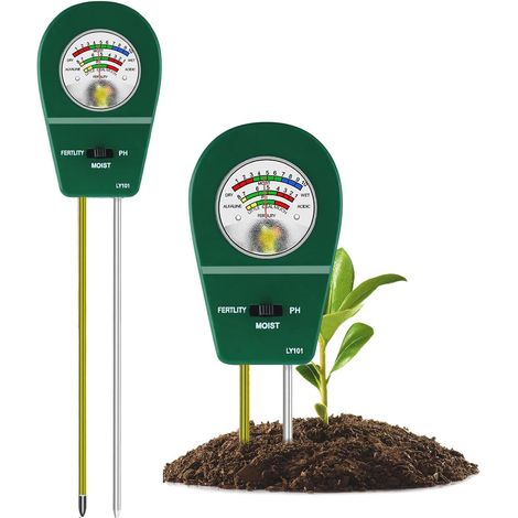 beseloa Testeur De Sol 3 en 1, Température/Ph/Humidité/Lumière, Testeur Humidité Plante avec Affichage Numérique LED pour L'horticulture, l'agriculture Et Les Plantes Extérieure (1/5)