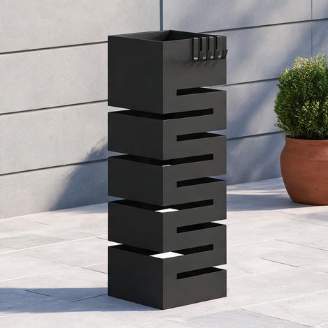 Console coloris noir en métal 15,5 x 15,5 x 49 cm (1/5)