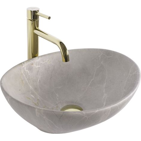 REA AUFSATZWASCHBECKEN SOFIA OVAL BEIGE MATT