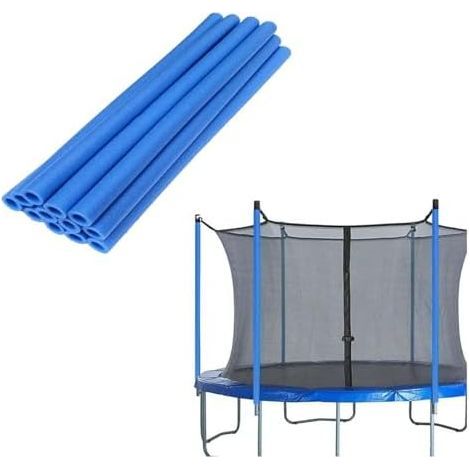 Lot de 12 manchons en mousse pour poteau trampoline, 88 cm, rembourrage protection étanche tube rond, housse éponge anti-collision filet sécurité des bleu - (1/5)
