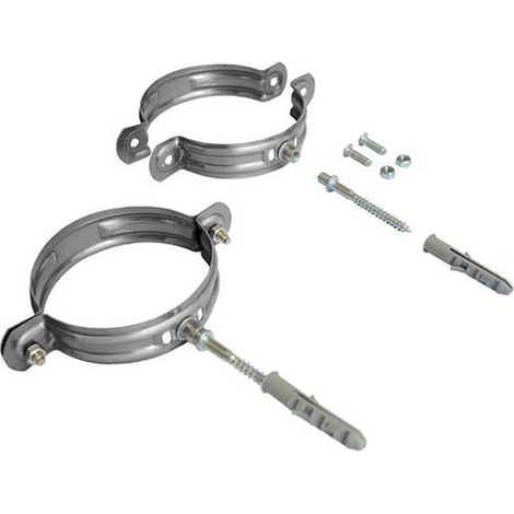 Collare reggitubo zincato verniciato : Colore - Silver, Diametro - 80