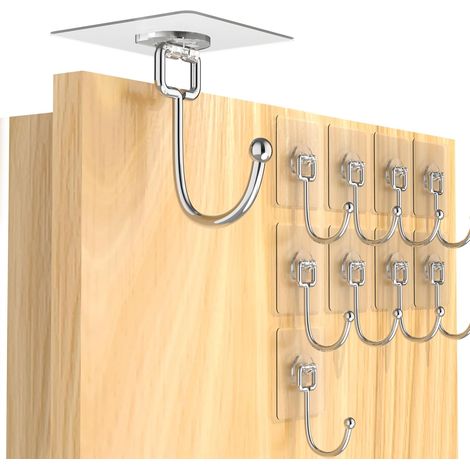 20x Klebehaken transparent ohne Bohren bis 20kg (1/5)