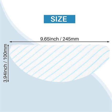 Lot de 120 tampons de nettoyage en microfibre compatibles avec Ecovacs Deebot Ozmo T8 T9 Aivi (1/3)