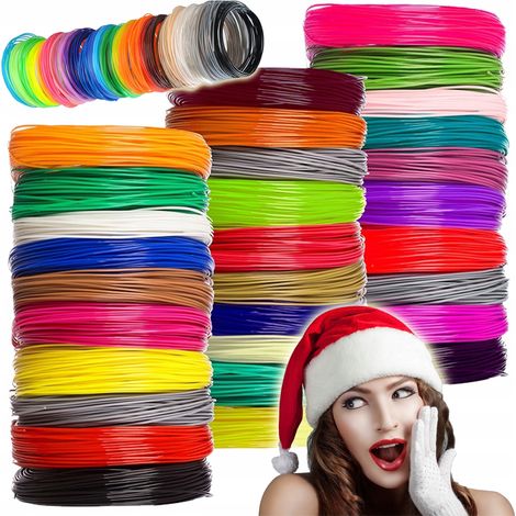 Recambios de filamento PLA para bol铆grafo 3D, mezcla de colores, juego grande de filamentos de 100 m.