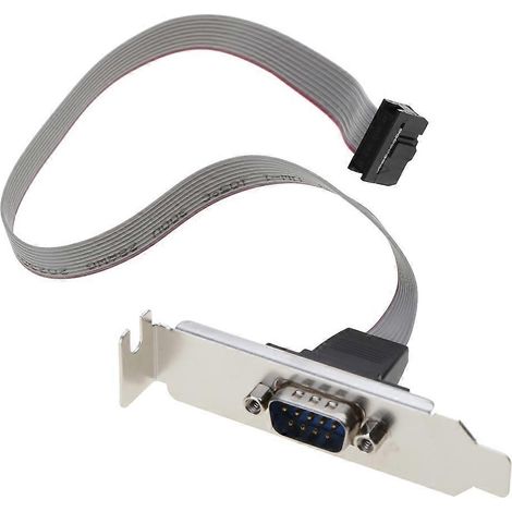 Support de connecteur pour câble plat RS232 DB9 9 broches pour carte mère avec câble (1/4)