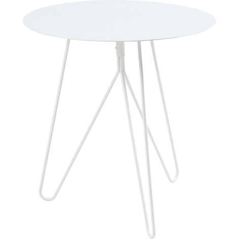 Mesa auxiliar de diseño elegante 45 x 43 cm blanca 030010935 (1/5)