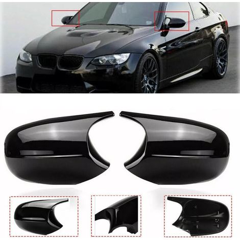 Lot de 2 coques M‑Style pour rétroviseurs extérieurs pour BMW séries 1 et 3 E81, E82, E87, E88, E90, E91, E92, E93 (restylage)