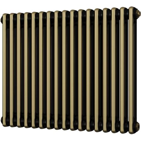 Alpha - Antique Brass Column Radiator H600mm x W768mm 2 Column (1/3)