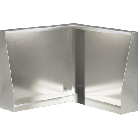 Stützmauer 50 x 50 x 40 cm Edelstahl Silber vidaXL