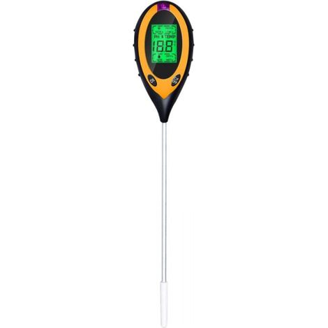 Soil PH Meter, 4-in-1 Soil Moisture/Light/pH/Temperature Tester Gardening Tool Kits for Yard, Battery Included