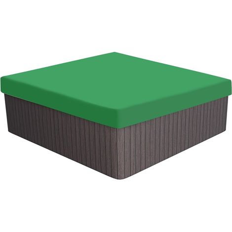 CCYKXA207x207x30CM Carré Chaud Baignoire Couvercle, 190T enduit d'argent Étanche Antipoussière SPA Housse Protecteur, Vert (1/5)