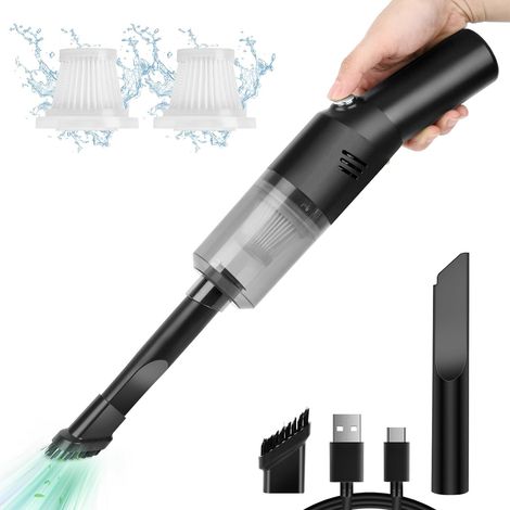 Mini aspirateur voiture 400g, baladeur sans fil puissant pour auto, animal, clavier, bureau, aspirateur à main compact (1/5)