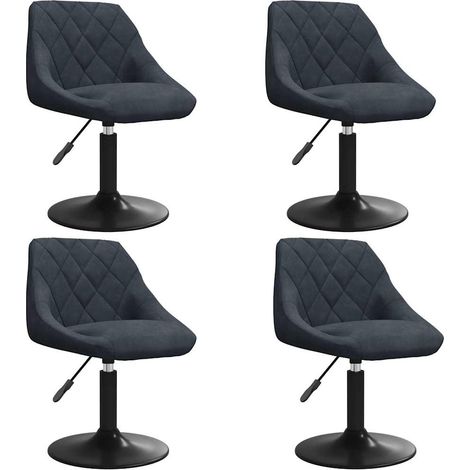 Maison Exclusive - Sedie da Pranzo Girevoli 4 pz Grigio Scuro in Velluto
