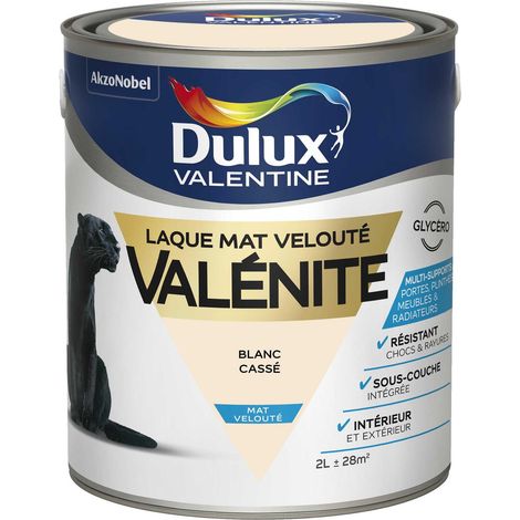Peinture Laque Valénite Mat Blanc Cassé 2 L - Dulux Valentine