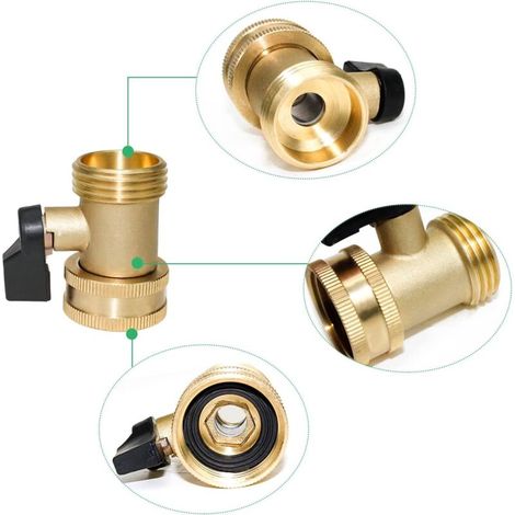 Vanne Laiton 3/4 Vanne à sphère Robinet à tournant Avec manette pour Tuyau d'arrosage,25mm (2 Pièce) (1/4)