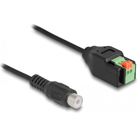 Delock Cable adaptador RCA hembra a bloque de terminales con pulsador 15 cm