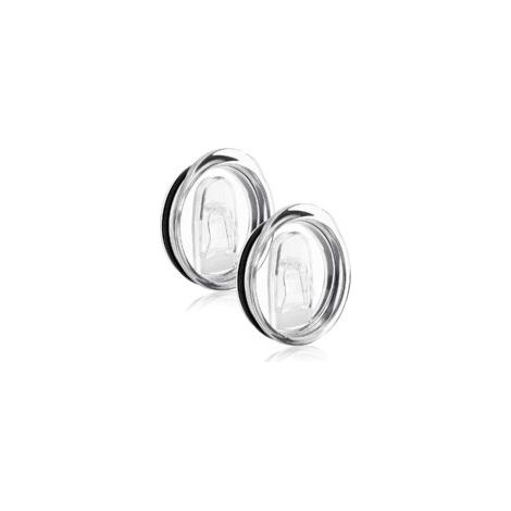 Lot de 2 couvercles de rechange minces de 590 ml (20 oz) pour gobelets de rechange, transparents, anti-éclaboussures et durables, couvercles coulissants en plastique anti-éclaboussures, gobelet rafraî (1/5)