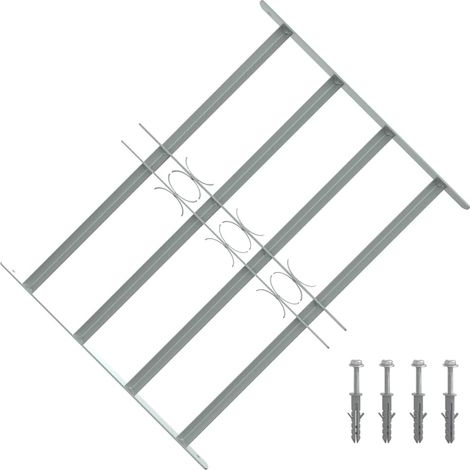 vidaXL Reja de seguridad ajustable ventana con 4 barras 500-650 mm (1/4)