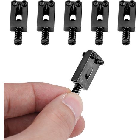 6 Supports de Vibrato en Métal pour Guitare Électrique avec Clé Allen (Noir) (1/5)