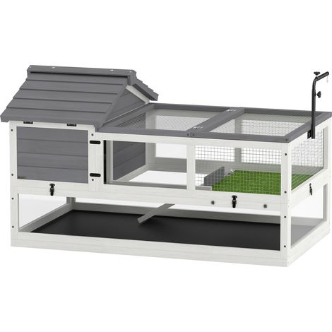 Maison bois tortue, terrarium extérieur, 116x70,5x69,5 cm, gris (1/5)