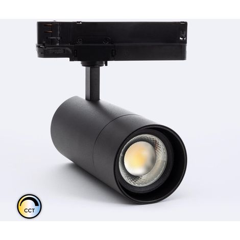 Spot LED sur Rail Triphasé 30W Wild CCT Sélectionnable Multiangle 24-60º Special Noir (1/5)
