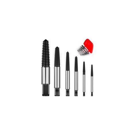 Pièces Extracteur de Vis Cassée, Tourne a Gauche Extracteurs de Boulon, Tournevis à Gauche, Jeu D'extracteurs de Vis Goujons de 4-25mm pour Desserrer et Enlever les Vis Bloquées ou Cassées (1/5)