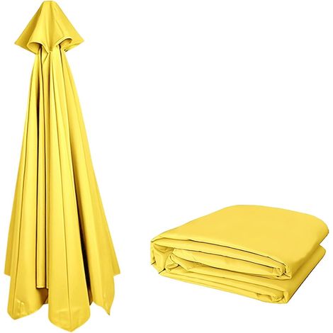 3.50M Rechange pour parasol de patio en extérieur Remplacement robuste pour parapluie de marché Toile de parasol pour 8 baleines Protection UV et imperméable auvent de rechange Seulement (1/5)