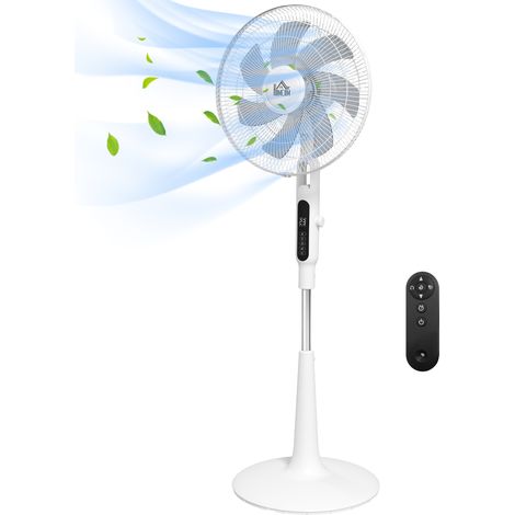 Ventilador de pie oscilante 28 velocidades 3 modos temporizador función antimoustiques mando a distancia blanco