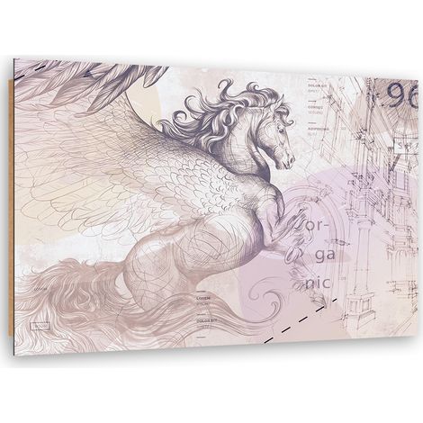 Quadro deco panel, Astrazione di pegasus alata - 60x40 (1/5)