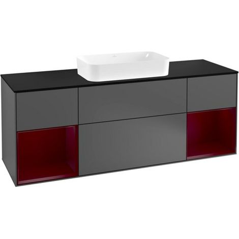 V&B Waschtischunterschrank Wandbeleuchtung Finion 160cm, Pl b m, Reg Peo m Lac, Anthrac. m (1/2)