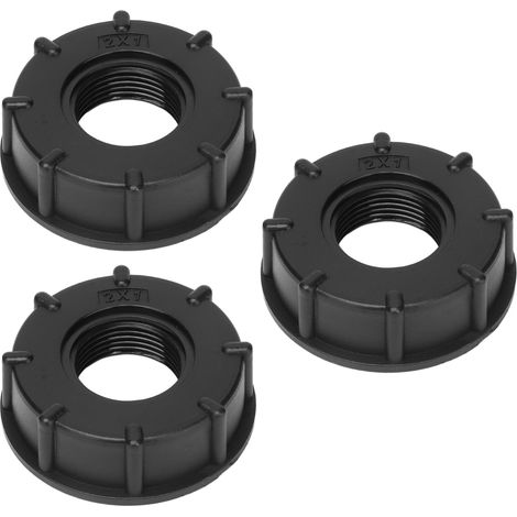 IBC 60mm Ablaufadapter, 3-teiliges Grobgewinde-Anschlussstück für Schlauch, G1 Kunststoffverbinder, Tankablaufdüse, Standard-Außengewindeanschluss. (1/5)