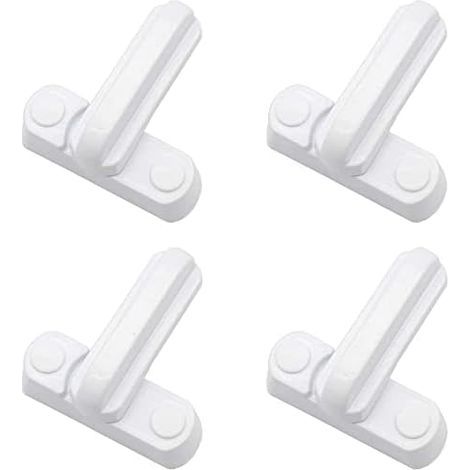 AIDUCHO 6 Pièces Serrures De Brouilleur De Fenêtre De Pièces, Brouilleur De Fenêtre De Bloqueur De Châssis, Sécurité De Restriction De Fenêtre De Porte Pour Upvc, Pvc, Portes, Fenêtres - Blanc (1/4)