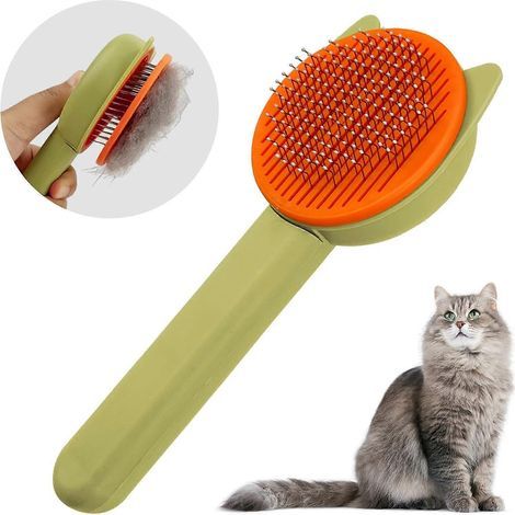 Brush for dogs and cats with long and short hair, grooming brush for dogs with shedding, grooming brush for cats to remove dead hair - AquaForge (1/4)