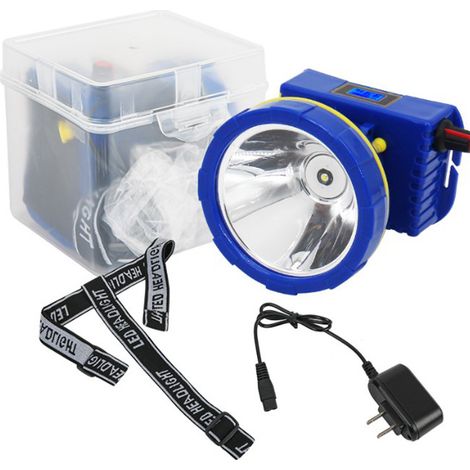 Lampe frontale LED rechargeable USB haute luminosité étanche, prise UE 220V pour extérieur (1/5)