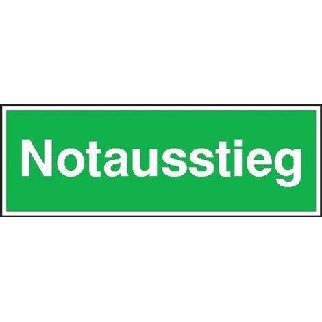 SafetyMarking Fluchtwegschild Folie B300xH105 mm Notausstieg langnachleuchtend (1/4)