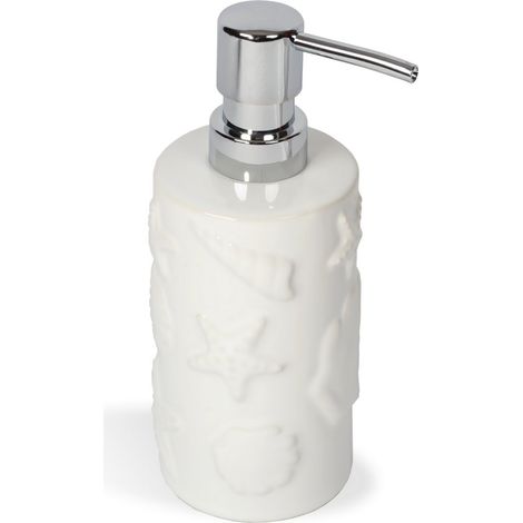 Metaform - Dispenser sapone da appoggio Bianco in Ceramica Mod. Amélie