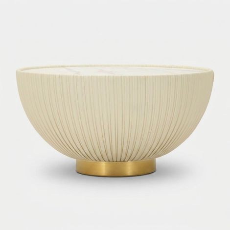 Beistelltisch Mauro Ferretti Elge creme 71x38 cm Marmor (1/5)