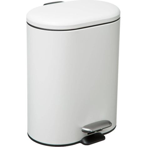 Cubo pedal acero inoxidable Siliflex 6 L blanco (1/5)