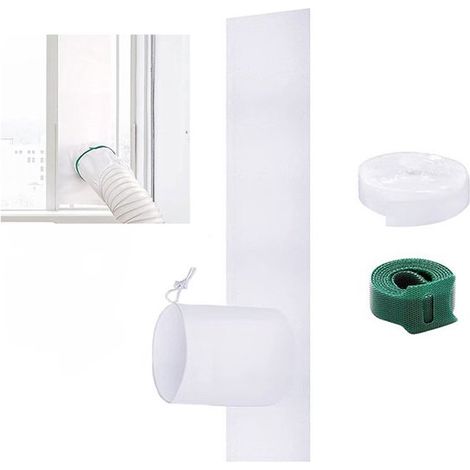 Kit di strisce sigillanti portatili per finestre di condizionatori, 25x160 cm - Bianco (1/5)